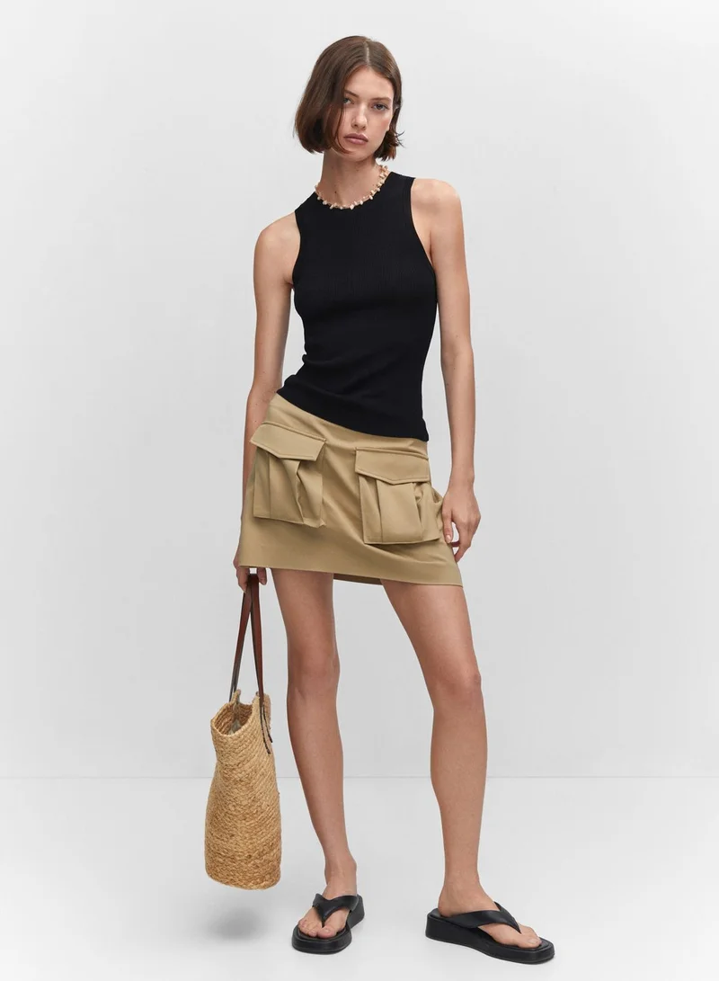 مانجو Round Neck Tank Top