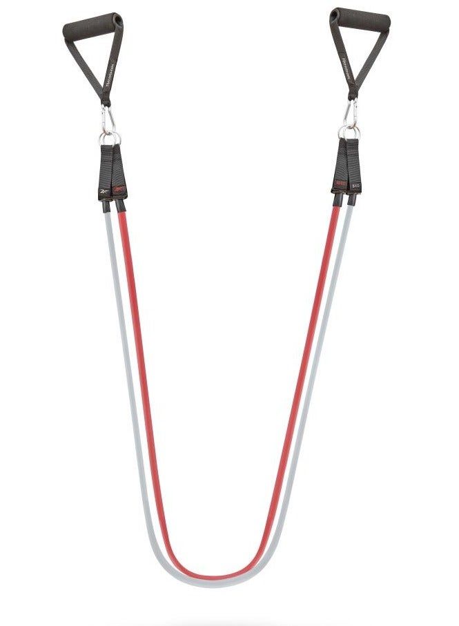 ريبوك مجموعة أنابيب قوة ريبوك – أشرطة مقاومة قابلة للتعديل لتدريبات كاملة للجسم مع مقابض مريحة - Image 4