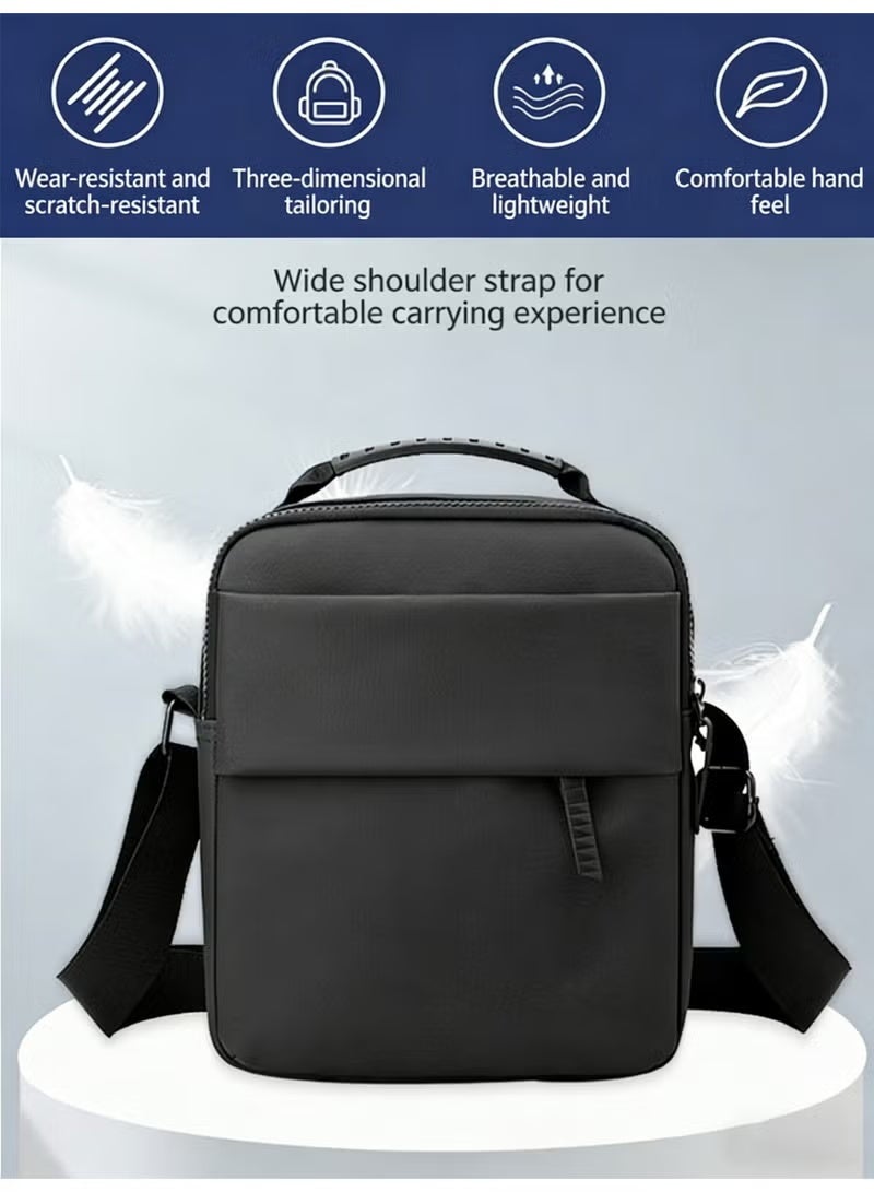 Bukela Sling bag Crossbody Bag for Men Small Shoulder Bag for Men Chest Bags Side bags for Mens Casual Daypack for Business Travel Cycling (Black) - Image 2