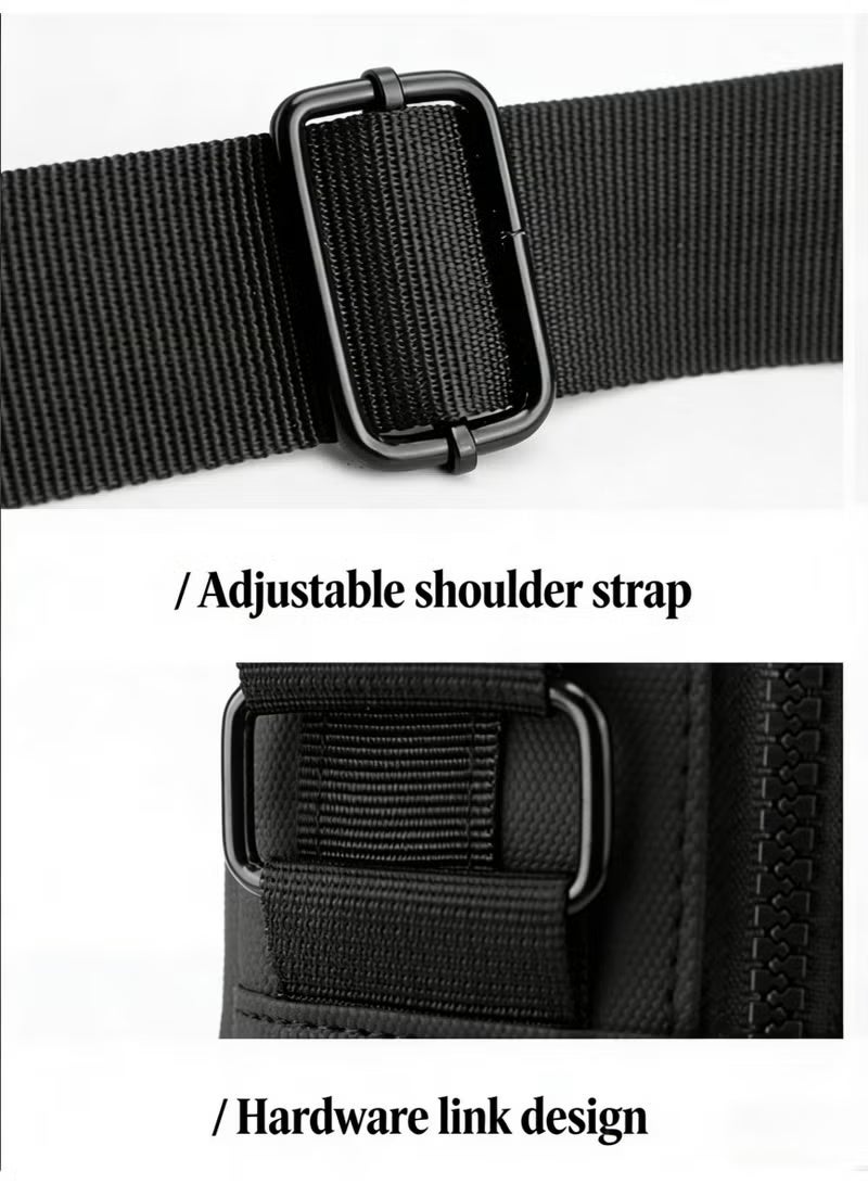 Bukela Sling bag Crossbody Bag for Men Small Shoulder Bag for Men Chest Bags Side bags for Mens Casual Daypack for Business Travel Cycling (Black) - Image 3