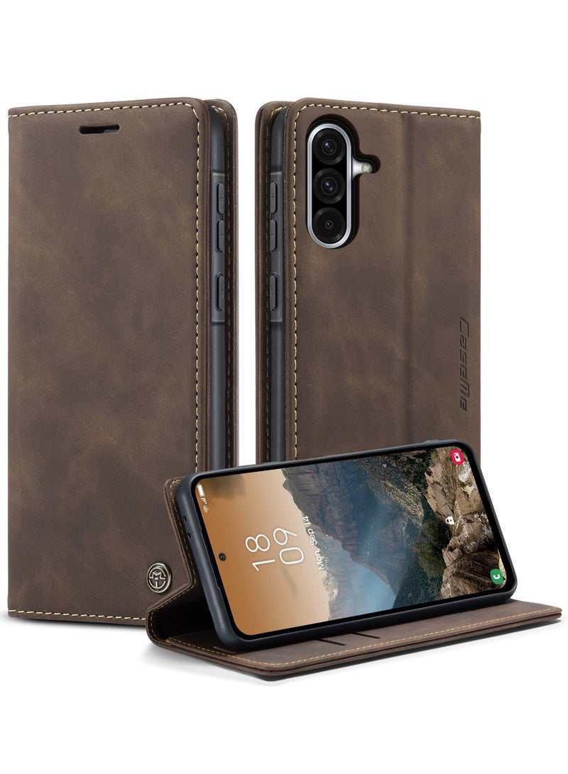 CaseMe For Samsung Galaxy A36 Cover, Soft PU Leather Shockproof Mobile Phone Wallet Case, Full Body Protective Flip Cover Magnetic Adsorption Back Cover - Image 1