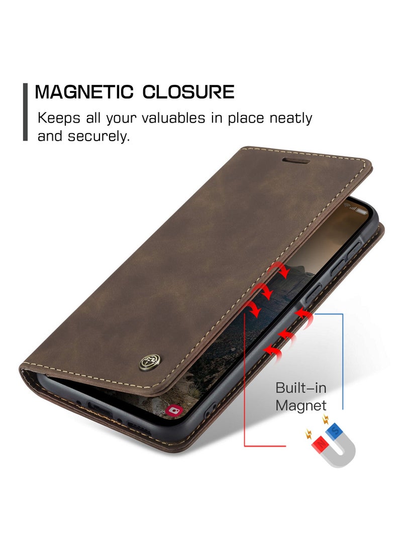 CaseMe For Samsung Galaxy A36 Cover, Soft PU Leather Shockproof Mobile Phone Wallet Case, Full Body Protective Flip Cover Magnetic Adsorption Back Cover - Image 3