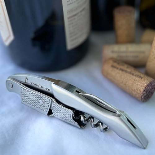 CARBON-E6 Professional Waiter's Corkscrew Wine Bottle Opener (The ultimate wine key for bartenders, servers, sommeliers, connoisseurs, enologists, and all wine enthusiasts) - Image 2