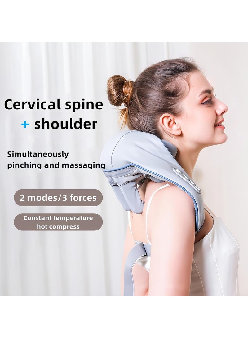Lowyam Neck Massager for Pain Relief Deep Tissue Heated Neck and Shoulder Small Cordless Back Portable Electric Shiatsu Massager with Heat for Back,Shoulder,Muscles,Cervical Masajeador Kneading  - Image 3