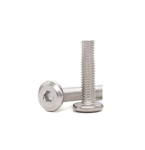binifiMux M6 x 15mm Flat Head Socket Cap Allen Bolts Rivet Screws Connecting for Furniture 304 Stainless Steel, Pack of 20 - Image 1