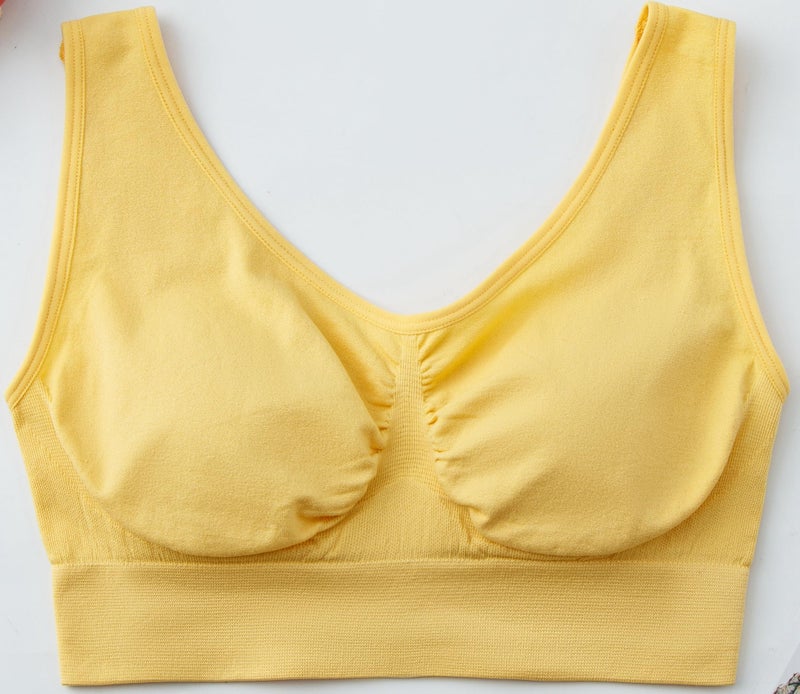 Hiking Gril Women's Comfort Wirefree Bralette Unpadded Sleep Yoga Bra V3P L - Image 2