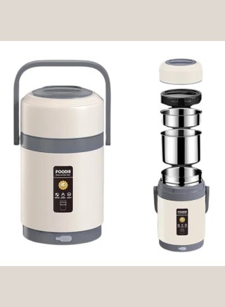 صندوق غداء معزول بمنفذ USB، مجموعة صندوق غداء محمولة، صندوق غداء معزول من الفولاذ المقاوم للصدأ 304، صندوق غداء بينتو، حاوية تدفئة الأرز، وعاء طعام، وعاء ساخن أبيض اللون 2 لتر. - pzsku/Z41BD034ED40A932D863BZ/45/_/1740240276/2c203735-3e56-4d32-8683-151222562cd0