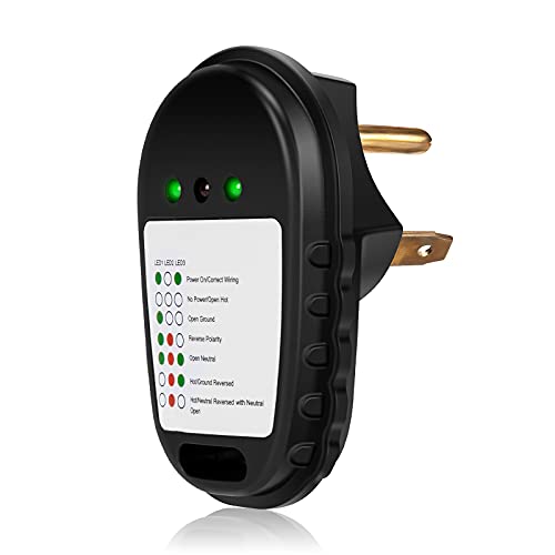 WELLUCK 30 AMP RV Circuit Analyzer, 30A 125V RV Pedestal Tester with LED Indicator Light TT-30P 30 amp Tester Plug for RV Camper, Travel Trailers (ETL Certified) - Image 1