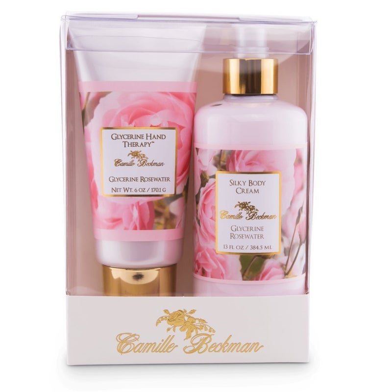 Camille Beckman Hand and Body Duet Set Silky Body and Glycerine Hand Cream Glycerine Rosewater