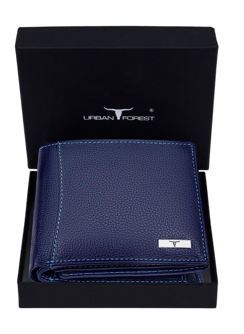 URBAN FOREST Oliver Blue Leather Wallet for Men, 6 Card Slot - Image 2