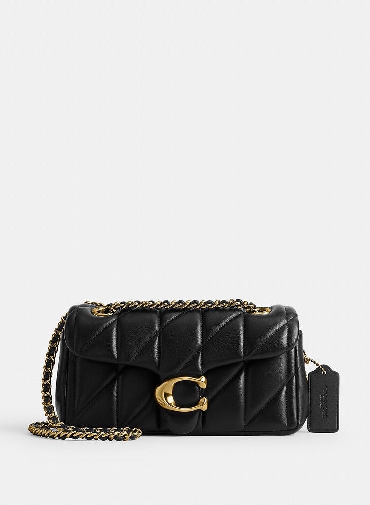 كوتش اوت ليت حقيبة كتف كوتش تابي 20 مع بطانة وسادة، حقيبة كتف نسائية، حقيبة يد نسائية، حقيبة يد نسائية، حقيبة كروس نسائية، محفظة نسائية، حقيبة سفر نسائية، أسود-ذهبي-20 سم - Image 1