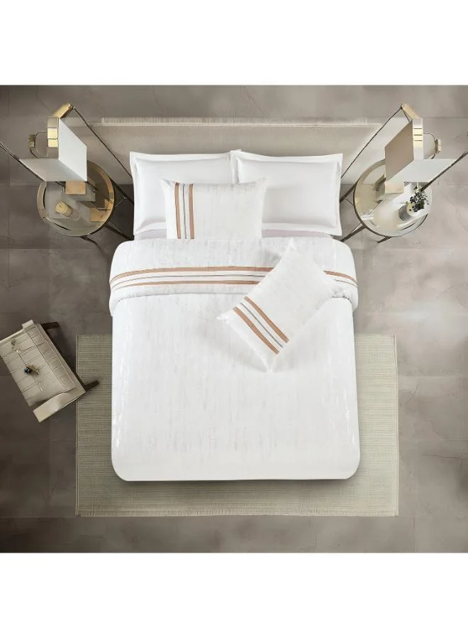 Unique Home Lifestyle Chenille Super King Abstract All Season 6 Piece Comforter Set - 260x240cms