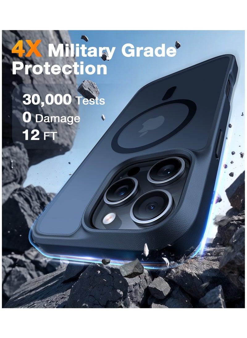 TORRAS - Magnetic Shockproof for 16 Pro Max Case, [Compatible with MagSafe] [Mil-Grade Drop Tested] Translucent Slim Protective Case for 16 Pro Max Anti-Fingerprint Anti-Scratch, Black - Image 1