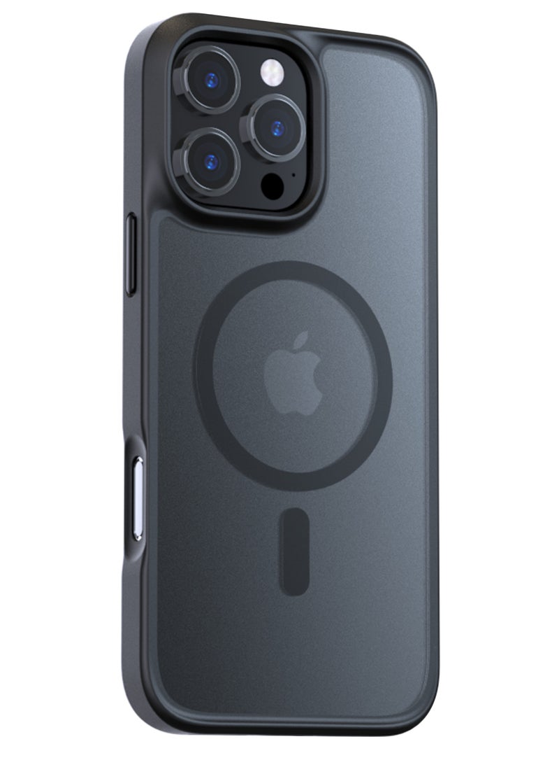 TORRAS - Magnetic Shockproof for 16 Pro Max Case, [Compatible with MagSafe] [Mil-Grade Drop Tested] Translucent Slim Protective Case for 16 Pro Max Anti-Fingerprint Anti-Scratch, Black - Image 1