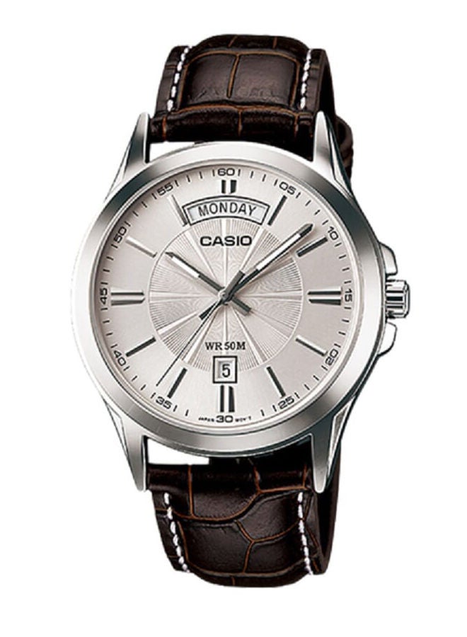 CASIO Leather Analog Wrist Watch MTP-1381L-7AVDF - Image 1