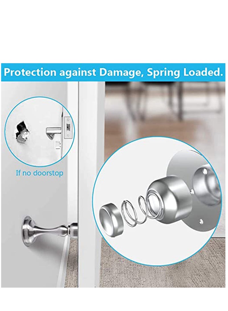 Excefore Door Stopper Magnetic Door Stop Stainless Steel Magnetic Door Holder with 3M Double Sided Adhesive Tape for No Drilling Screws for Stronger Mount Door 2 Pack - Image 5