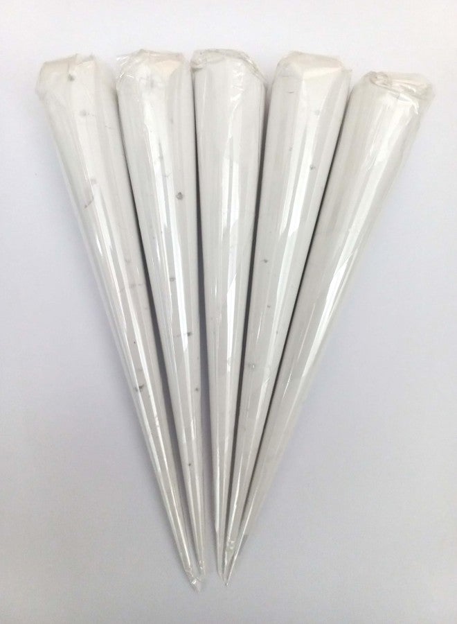 Aparonz White Ceramic Cones for Arts & Crafts | Lippan Art | Mandala Art | Pottery | Liner | DIY Decorative Purposes Pack of (Pack of 5) - Image 1