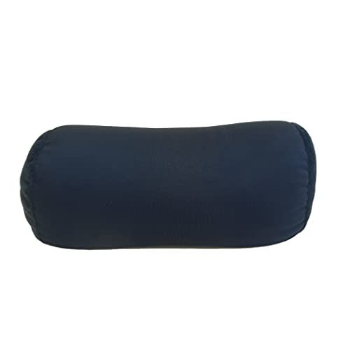 Wolf Essentials Microbead Bolster Tube Travel Pillow - Compact Neck Roll Pillow for Airplane, Car, or Home - Soft Lumbar Support Pillow - Navy - Image 4