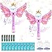 Hugeway 2 Pack Bubble Wands for KidsLight Up Music Bubble MachineBubble Maker Bubble BlowerOutdoor Birthday Party Bubble Toys for ToddlersGift for Girls Age 3 Years OldPinkPink - Image 2