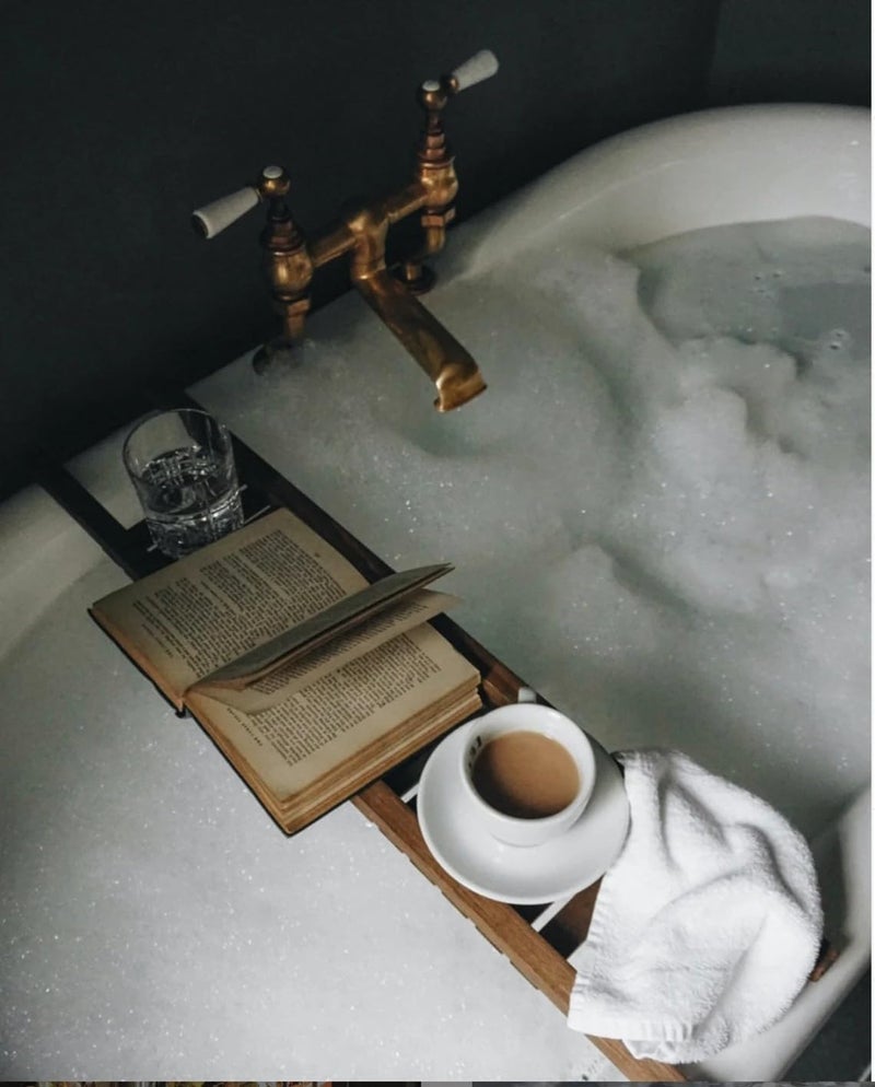 RuPS Modern Solid Wood Bathtub Tray/Bath Caddy/Bath Shelf for Bathroom, Pool, Premium Spa Home Light Weight Shelf, Wooden Shower Shelf/Bath Table, Pool Tray. - Image 3
