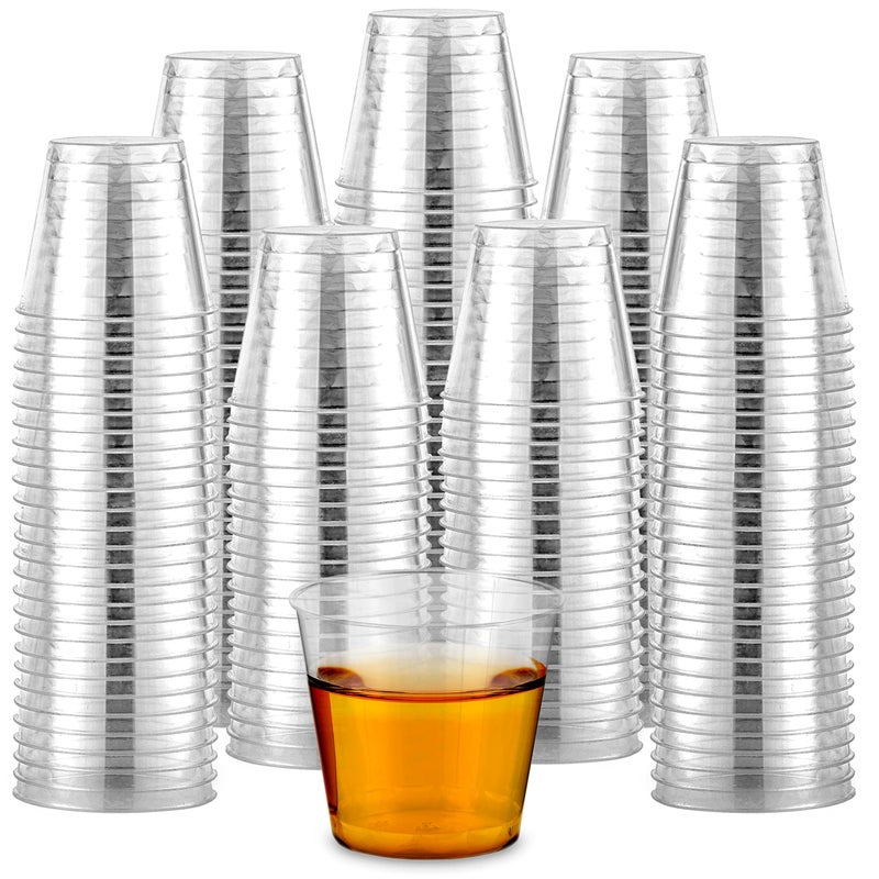 Stock Your Home Stock Your Home 1000 Mini Plastic Shot Glasses 1oz Clear Disposable Cups for Jello Shots Wine Tasting Liquor Whiskey Pudding Sample Cup for Halloween and Elegant Parties