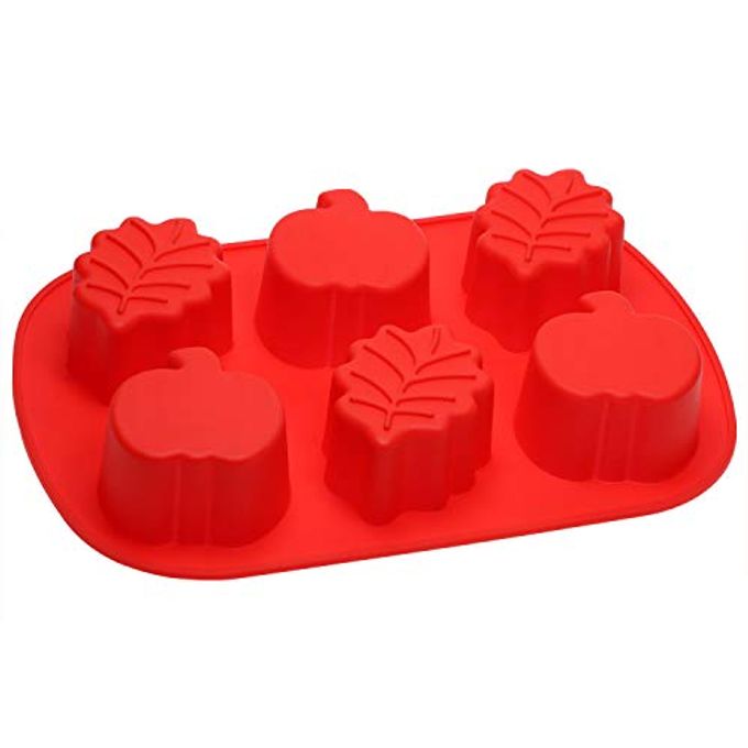 1 Piece Pumpkin Leaf Silicone Molds, Cake Ice Cream Chocolate Jello Soap Mold, Baking Molds Silicone Leaves Shape Mold, Random Color