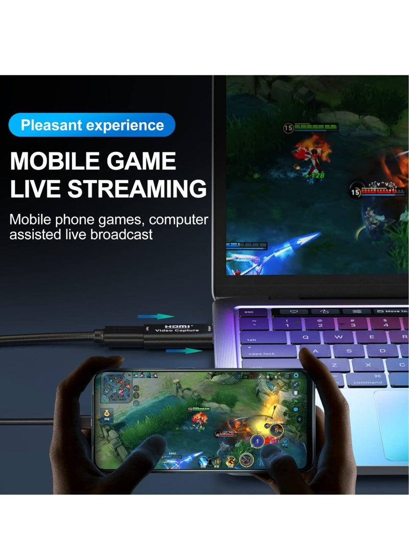 Captaintech 4K Video Capture Card, USB 2.0 HDMI Video Capture Device, Full HD 1080P for Video Conferencing, Game Recording, Live Streaming Broadcasting, Home Office, Compatible with Nintendo Switch/Xbox One/PS4 - Image 2