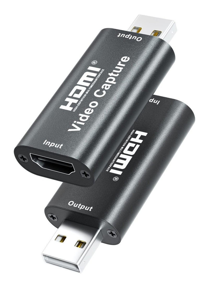 Captaintech 4K Video Capture Card, USB 2.0 HDMI Video Capture Device, Full HD 1080P for Video Conferencing, Game Recording, Live Streaming Broadcasting, Home Office, Compatible with Nintendo Switch/Xbox One/PS4 - Image 1