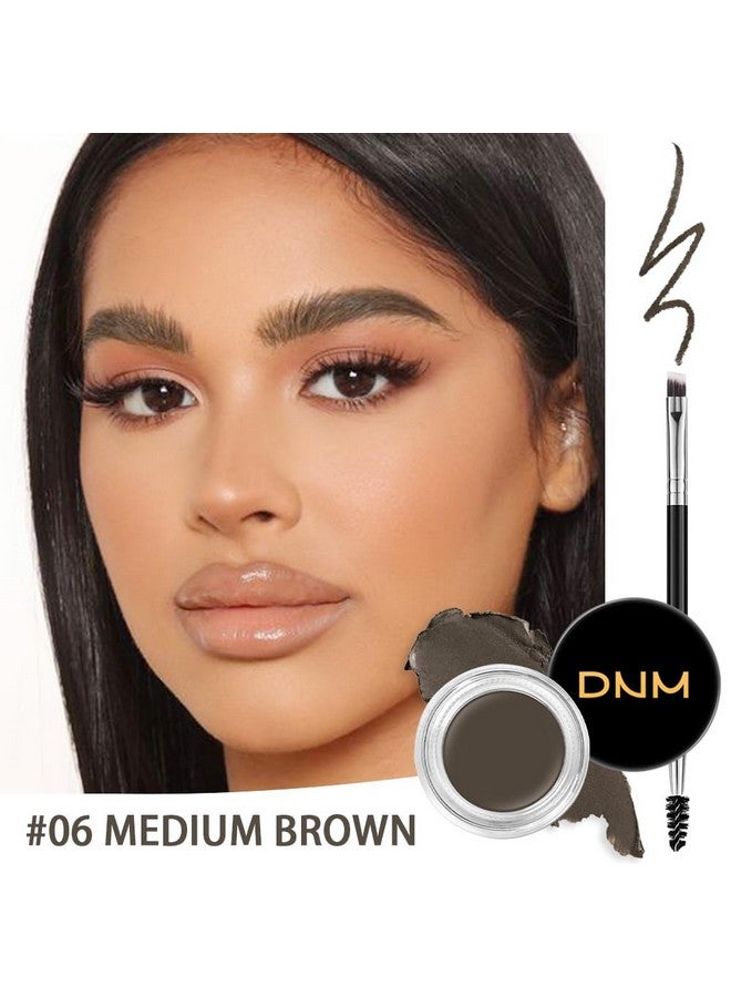 evpct Eyebrow Stamp Pencil Kit for Eyebrows, Makeup Brow Stamp Trio Kit with Waterproof Eyebrow Pencil, Eyeliner, Eyebrow Pomade, 10 Eyebrow Stencils and Dual-ended Eyebrow Brush, Kit-06# MEDIUM BROWN - Image 2