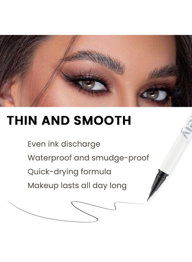 evpct Eyebrow Stamp Pencil Kit for Eyebrows, Makeup Brow Stamp Trio Kit with Waterproof Eyebrow Pencil, Eyeliner, Eyebrow Pomade, 10 Eyebrow Stencils and Dual-ended Eyebrow Brush, Kit-06# MEDIUM BROWN - Image 3