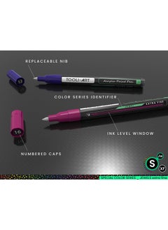 TOOLI-ART TOOLI-ART Acrylic Paint Markers Paint Pens Special Colors Set For Rock Painting, Canvas, Fabric, Glass, Mugs, Wood, Ceramics, Plastic, Multi-Surface. Non Toxic, Water-based (JEWEL XF)  - Image 5