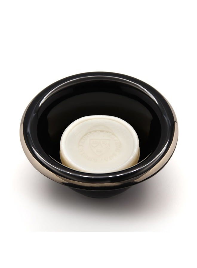 Edwin Jagger RN116 Porcelain Shaving Bowl for Men for Shaving Soap or Shaving Cream (Black) - Image 4
