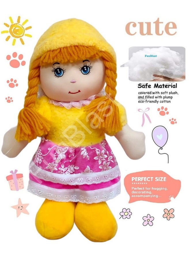 FunBlast 30 Cm Super Soft Stuffed Girl Doll - Polyfill Washable Cuddly Soft Plush Toy (Multicolor) - Image 3