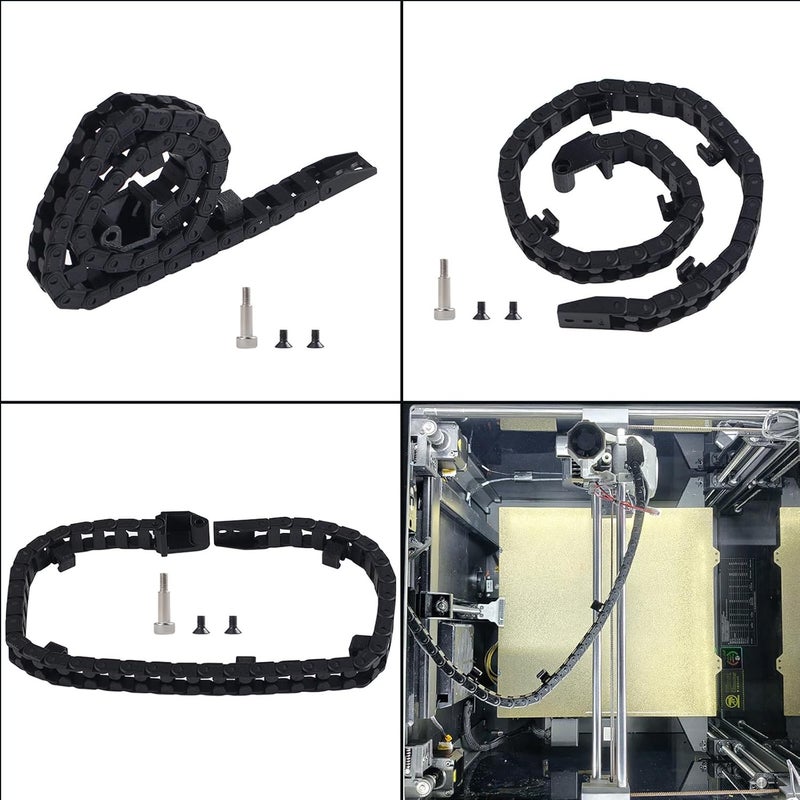 مجموعة إكسسوارات طابعة K1Max Open Drag Chain لطرازات سلسلة K1s مع مسامير وسلسلة نايلونية - Image 2