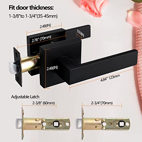 NEWBANG Solid Door Lever Handle Matte Black Finish - Image 3