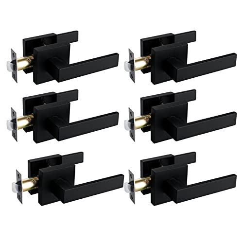 NEWBANG Solid Door Lever Handle Matte Black Finish - Image 1