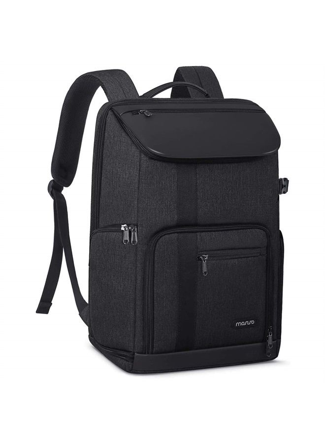 Mosiso حقيبة ظهر للكاميرا مقاس 17.3 بوصة، حقيبة DSLR/SLR/Mirrorless كبيرة للرجال/النساء مع حجرة كمبيوتر محمول وحامل ثلاثي القوائم وغطاء واق من المطر متوافق مع Canon/Nikon/Fuji/Laptop، رمادي فضائي - Image 1