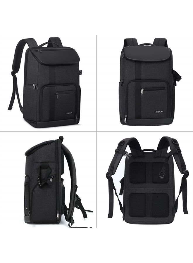 Mosiso حقيبة ظهر للكاميرا مقاس 17.3 بوصة، حقيبة DSLR/SLR/Mirrorless كبيرة للرجال/النساء مع حجرة كمبيوتر محمول وحامل ثلاثي القوائم وغطاء واق من المطر متوافق مع Canon/Nikon/Fuji/Laptop، رمادي فضائي - Image 2