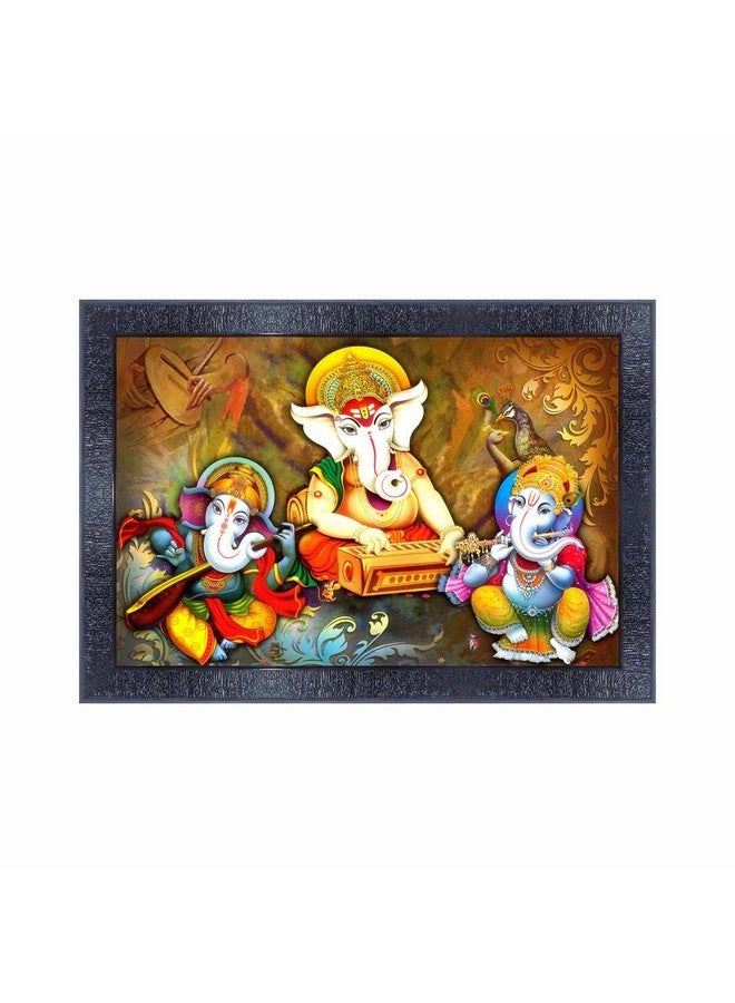 PNF Poster N Frames Ganesh Ji Wooden Photo Frame With Acrylic Sheet | For Living, Pooja Room | Home Decoration Item | Best Gifting Option (10 * 14Inch,Multicolour,Synthetic) 16600 - Image 1
