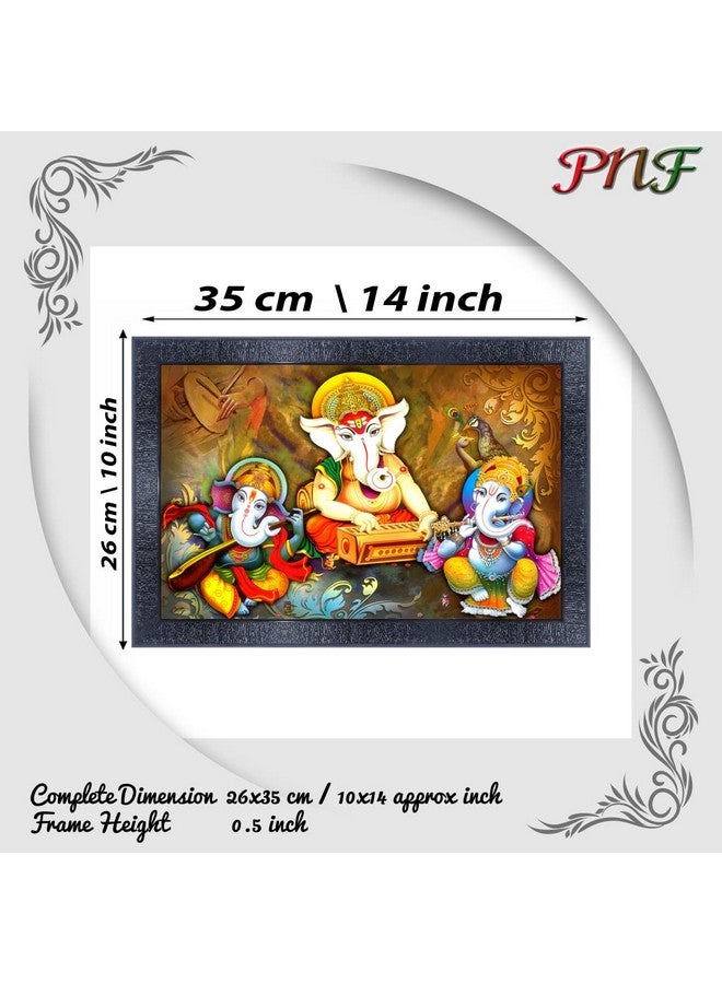 PNF Poster N Frames Ganesh Ji Wooden Photo Frame With Acrylic Sheet | For Living, Pooja Room | Home Decoration Item | Best Gifting Option (10 * 14Inch,Multicolour,Synthetic) 16600 - Image 2