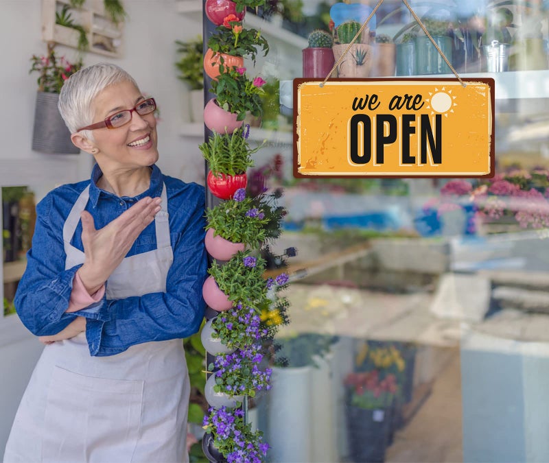 WhatSign Double Sided Open/Closed Signs - 12" x 6" Business Hours Signs for Window/Door - Image 5