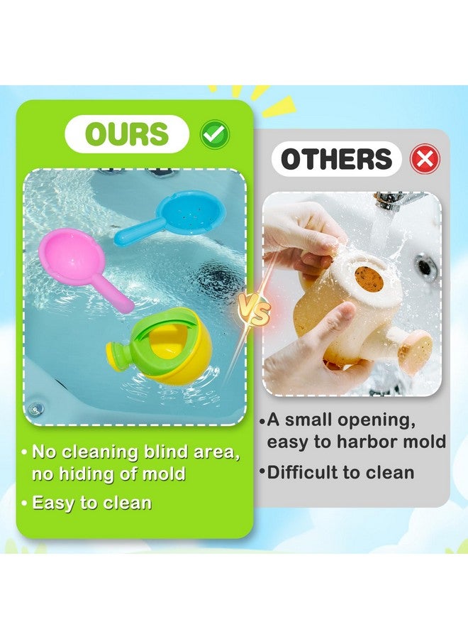 Biubee Bath Toys for Toddlers Age 1-3 - Baby Bath Tub Swimming Pool Water Table Toys, Easy to Clean, Mold Free Water Toys Fun Tactile Training Newborn Gifts, 3 Pack (Yellow) - Image 3