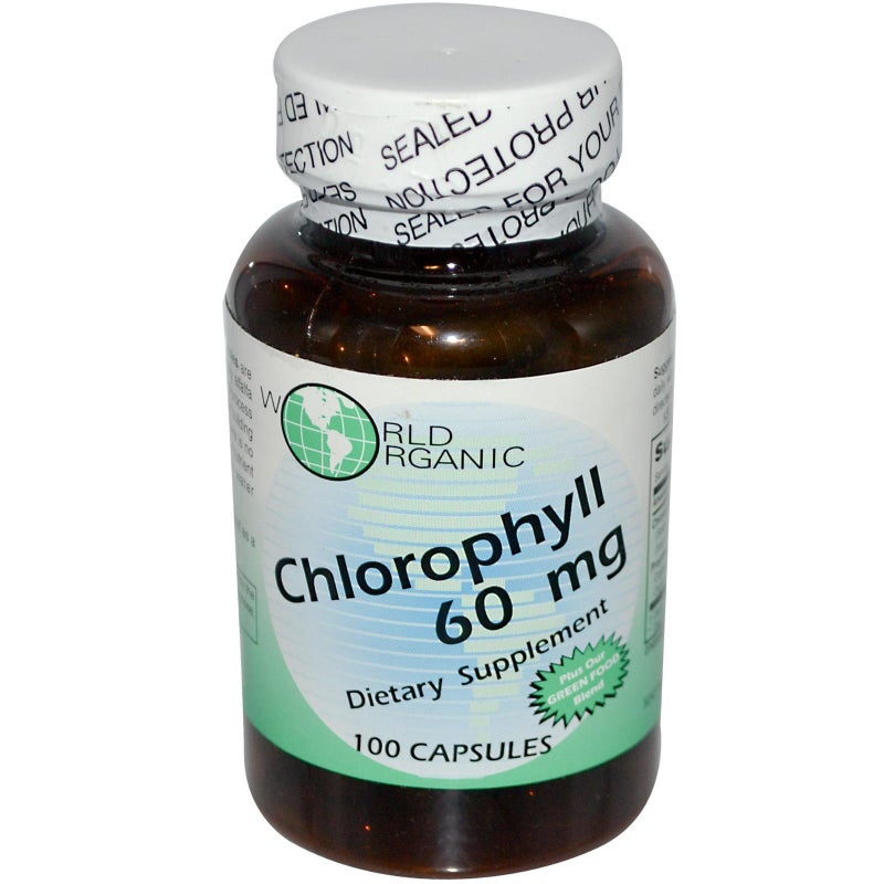 World Organic Mega Chlorophyll 100 mg Capsules 60 capsules