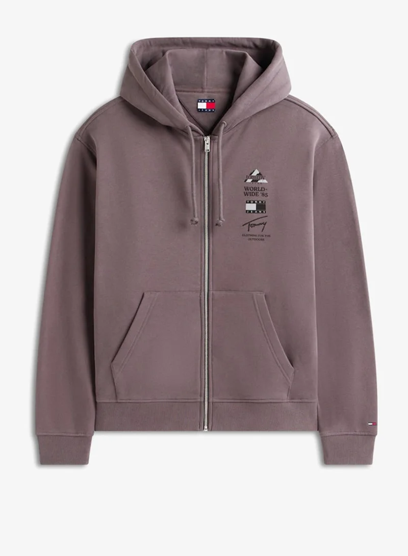 Tommy Jeans Washed Black Essential Hoodie for Men | Best Price UAE