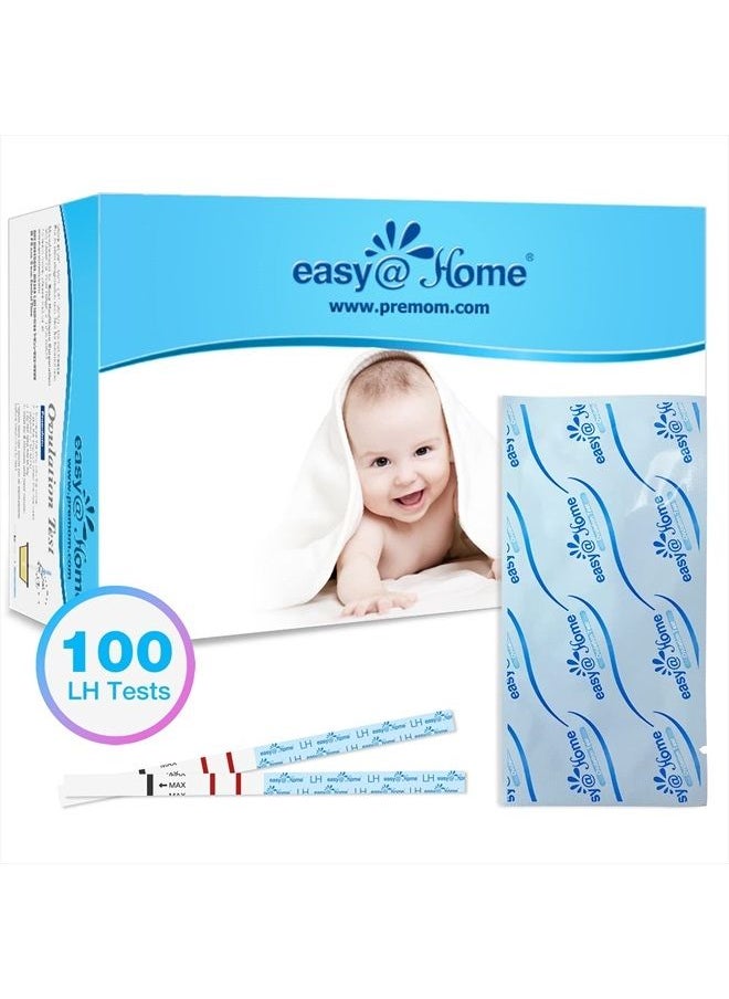 Easy@Home - Ovulation Test Strips (100-pack) Value Pack, Reliable Ovulation Preditor Kit and Fertility Test, 100 Tests - Image 1