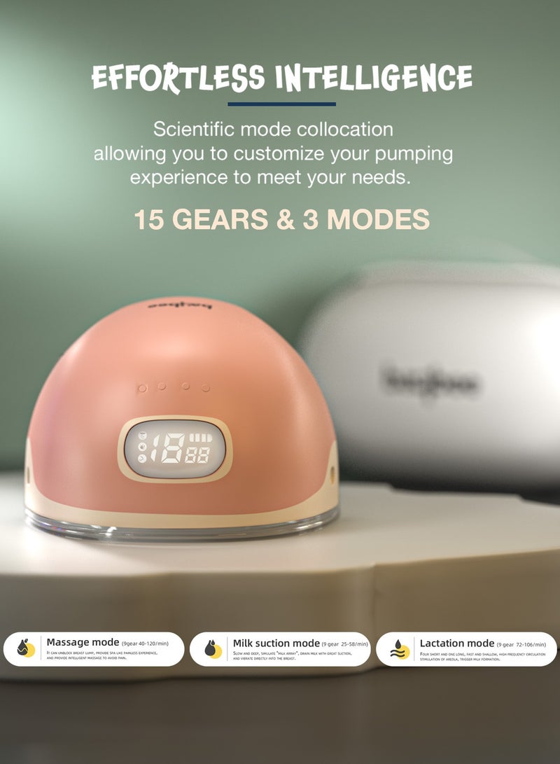 BAYBEE Portable Automatic Double Wearable Electric Breast Pump With 3 Modes And 15 Suction Levels, LED Display, Massage Mode - Image 5