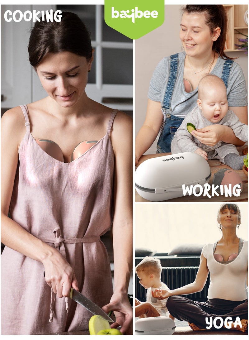 BAYBEE Portable Automatic Double Wearable Electric Breast Pump With 3 Modes And 15 Suction Levels, LED Display, Massage Mode - Image 3