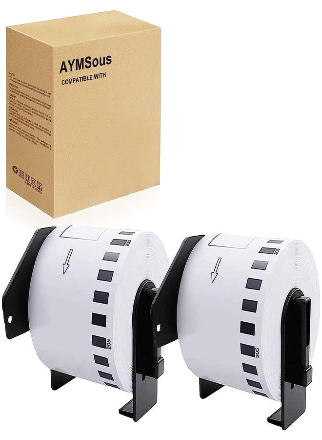 AYMSous Compatible 2 Pack DK-1209 Die-Cut White Label Paper (1.1 inch x 2.4 inch / 62mm x 29mm) with 2 Refillable Cartridge Replacement for Brother DK-1209 for QL Label Printers (800 Labels/Rolls) - Image 1