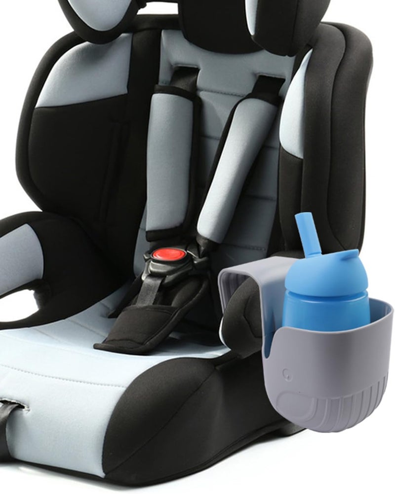 WedFeir Child Cup Holder for Convertible Car Seats Car Seat Cup Holder Baby Stroller Cup Holer Wheelchair Cup Holder Child Cup Holders Compatible with The Majority of Car Seat Models  Grey - Image 2