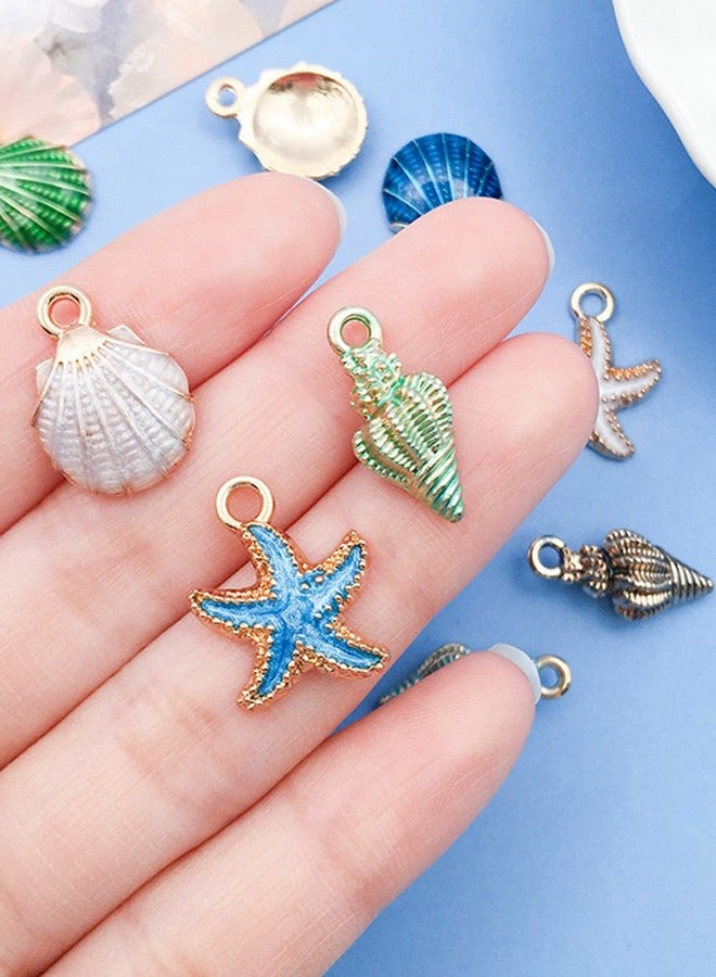 حبات قذيفة طبيعية محارة النجمة ، الحلي القشرة الحلزونية ، حبات شاطئ شاطئ ، مناسبة لصنع الحرف اليدوية ، ديكور المنزل أو الزفاف - Image 4